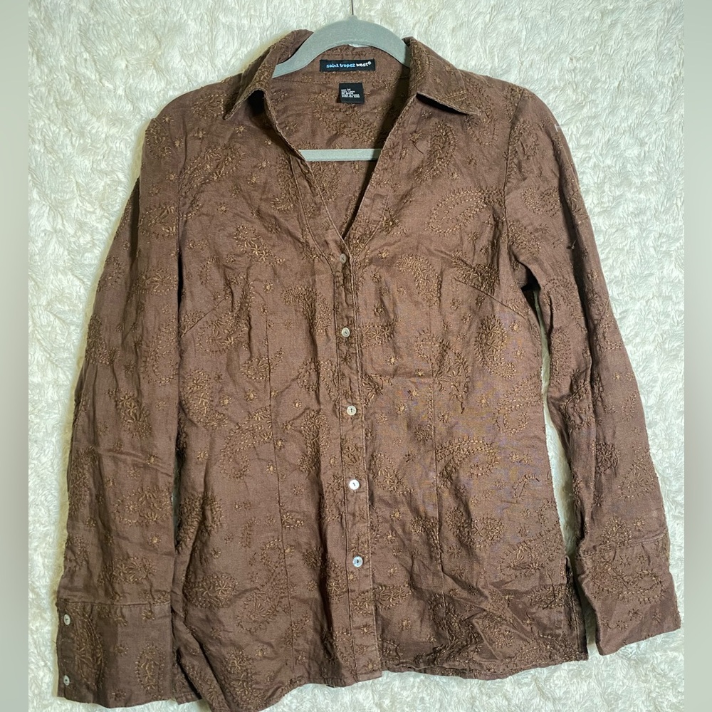 Saint Tropez West Button down Paisley Shirt